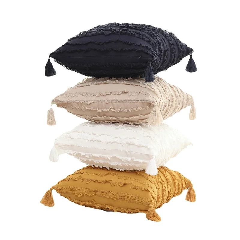 Bohemian Pure Color Pillow Case Cotton Linen Throw Cushion Cover Tassel Lace Modern Pillowcase for Seat Chair Home Decorative
Bohemian Pure Color Pillow Case Cotton Linen Throw Cushion Cover Tassel Lace Modern Pillowcase for Seat Chair Home Decorative
