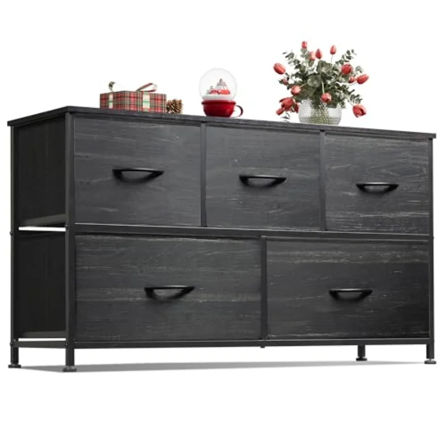 Drer for Bedroom with 5 Drawers, Wide Chest of Drawers, Fabric Drer, Storage Organizer Unit with Fabric Bins for Closet, Living
Drer for Bedroom with 5 Drawers, Wide Chest of Drawers, Fabric Drer, Storage Organizer Unit with Fabric Bins for Closet, Living
