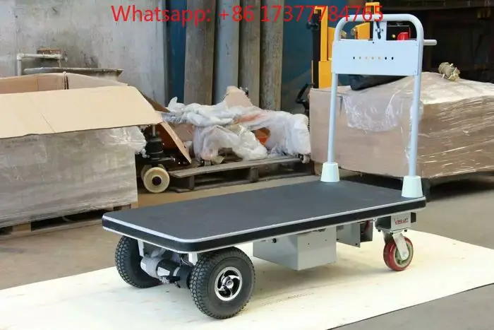 Four Wheeled Electric Flat Carrier Cart, Industrial Small Electric Pulling Trolley Transport Truck
Four Wheeled Electric Flat Carrier Cart, Industrial Small Electric Pulling Trolley Transport Truck