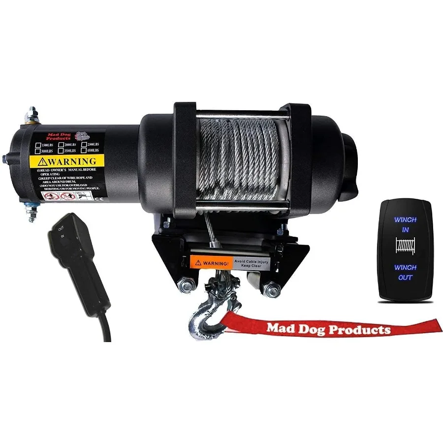 Mad Dog 4500 LB Winch Mount Combo with Steel Cable for Heavy-Duty Off-Road Recovery and Trail Use Ideal for John Deere Gator XU
Mad Dog 4500 LB Winch Mount Combo with Steel Cable for Heavy-Duty Off-Road Recovery and Trail Use Ideal for John Deere Gator XU