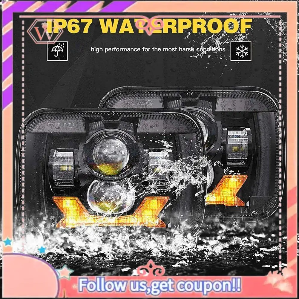 Durable 85W DOT Brighter Anti-Glare H6054 5X7 7X6 LED Headlights,DRL Turn Signal Hi/Low Sealed For Jeep XJ Ford GMC
Durable 85W DOT Brighter Anti-Glare H6054 5X7 7X6 LED Headlights,DRL Turn Signal Hi/Low Sealed For Jeep XJ Ford GMC