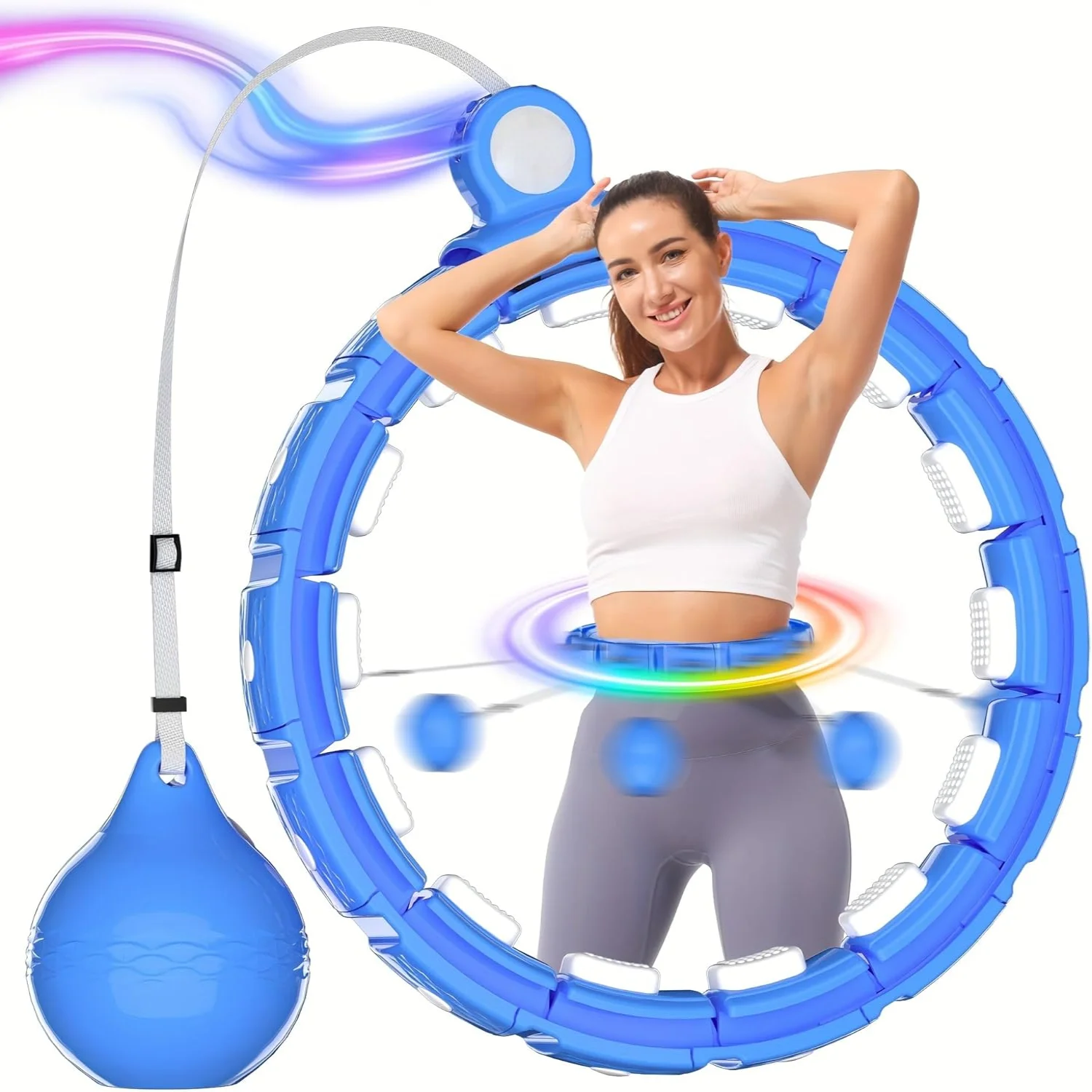 1pc Adjustable Weighted Ring - Detachable, Ergonomic, and Portable Fitness Ring for Effective Body Shaping, Waist Slimming, an
1pc Adjustable Weighted Ring - Detachable, Ergonomic, and Portable Fitness Ring for Effective Body Shaping, Waist Slimming, an
