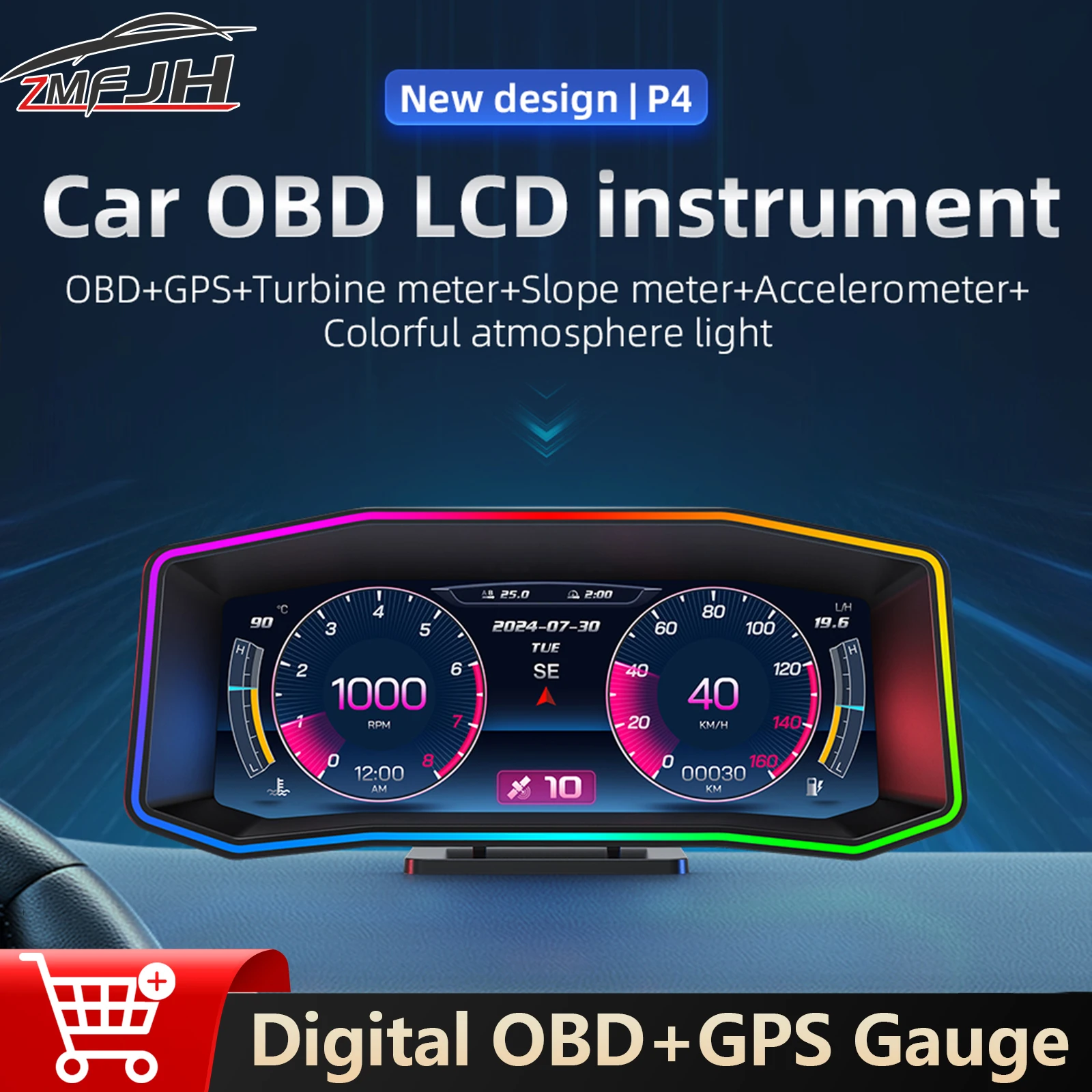 Car OBD+GPS Slope Meter Projector Digital Head Up Display Speedometer Tachometer On-bard Computer Auto Electronic Accessories
Car OBD+GPS Slope Meter Projector Digital Head Up Display Speedometer Tachometer On-bard Computer Auto Electronic Accessories