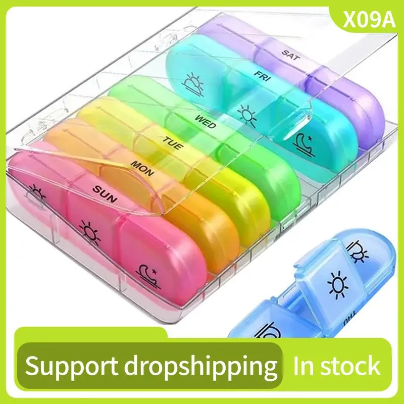 X09A 2X Pill Box 7 Days Organizer 21 Grids 3 Times One Day Portable Travel With Large Compartments For Vitamins Medicine,B
X09A 2X Pill Box 7 Days Organizer 21 Grids 3 Times One Day Portable Travel With Large Compartments For Vitamins Medicine,B