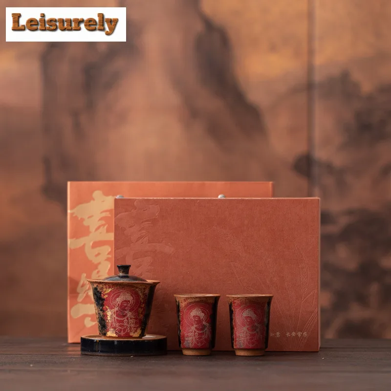 Dunhuang Dragon Girl Tea Set Complete Set Luxury Tea Ceremony Set Household Teapot and Tea Cup Set Cha Accessories Ornaments
Dunhuang Dragon Girl Tea Set Complete Set Luxury Tea Ceremony Set Household Teapot and Tea Cup Set Cha Accessories Ornaments