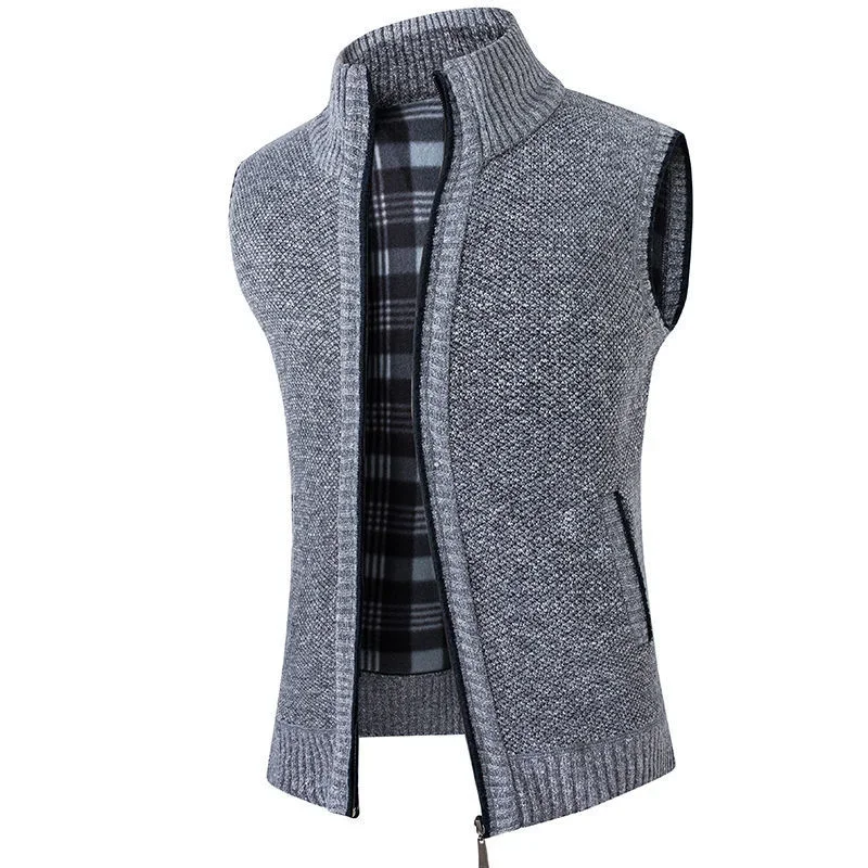 Winter Plush Sweater, Vest, Cardigan, Sleeveless Jacket, Men's Youth Fashion Warm Knit Sweater Vest
Winter Plush Sweater, Vest, Cardigan, Sleeveless Jacket, Men's Youth Fashion Warm Knit Sweater Vest