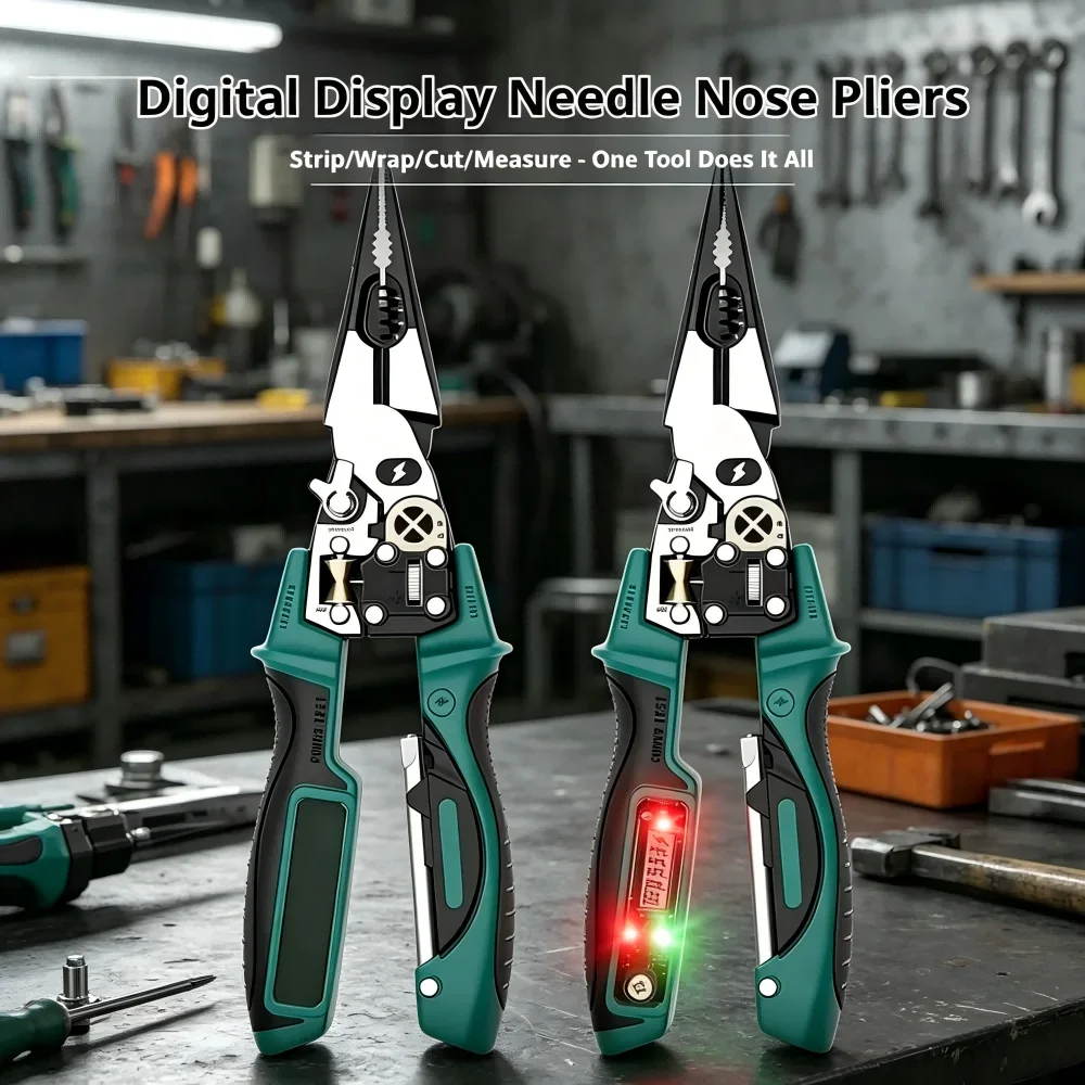 Multifunctional Heavy Duty Alloy Steel Wire Stripper Cutter Pliers Set with Voltage Tester,Diagonal&Needle Nose for Electrician
Multifunctional Heavy Duty Alloy Steel Wire Stripper Cutter Pliers Set with Voltage Tester,Diagonal&Needle Nose for Electrician