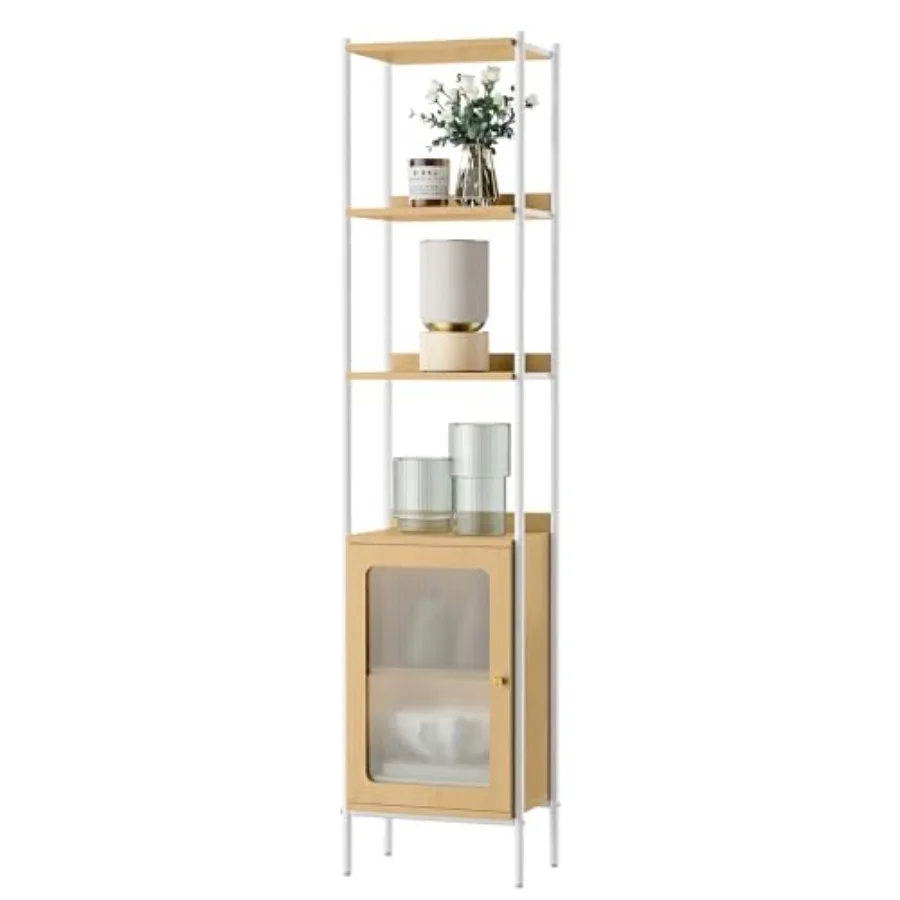 6-Tier Bookcase Slim Bookshelf with PC Door Freestanding Storage Shelf with Metal Frame Adjustable Shelf for Living Room Oak Be
6-Tier Bookcase Slim Bookshelf with PC Door Freestanding Storage Shelf with Metal Frame Adjustable Shelf for Living Room Oak Be