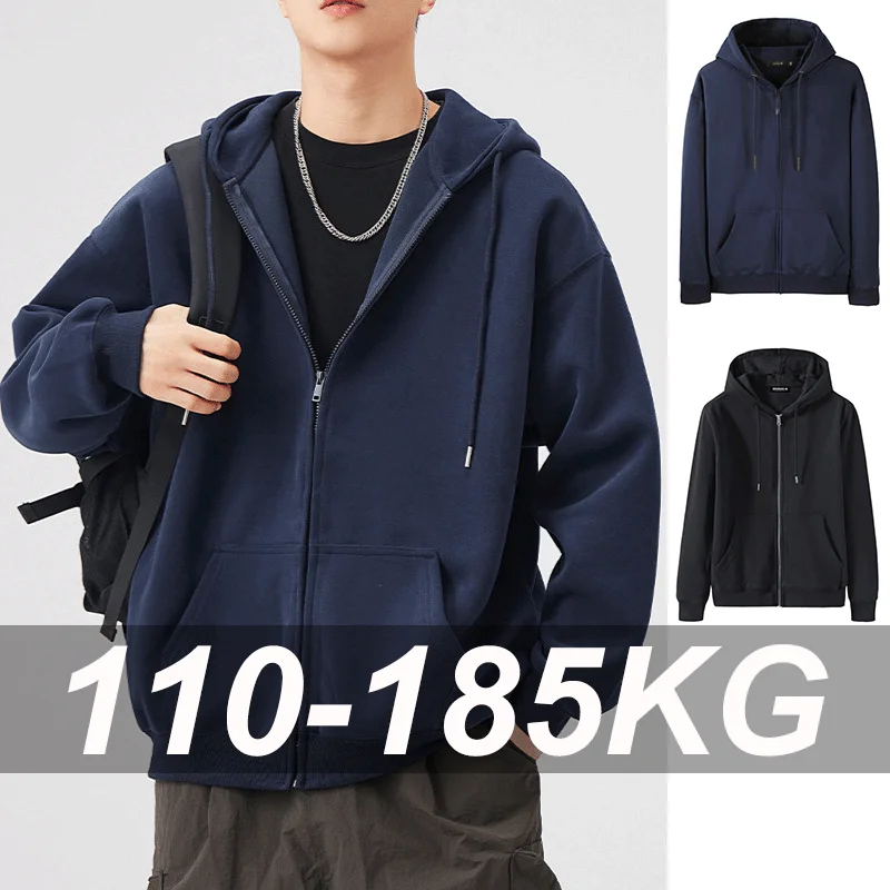 Men's Plus Size Coats 110-185KG Jackets Loose Comfortable Hooded Drawstring Pocket Sweatshirt Open Cardigan Male Outerwear 7XL
Men's Plus Size Coats 110-185KG Jackets Loose Comfortable Hooded Drawstring Pocket Sweatshirt Open Cardigan Male Outerwear 7XL