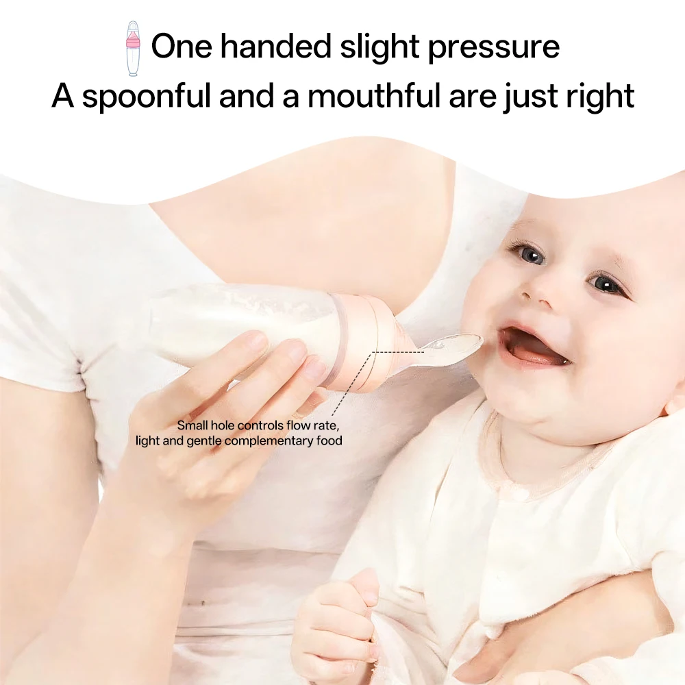 New Squeezed Bottle Feeding Spoon Rice Paste Spoon Feeding Device with Scale and Bottle Cap Silicone Baby Rice Paste Spoon
New Squeezed Bottle Feeding Spoon Rice Paste Spoon Feeding Device with Scale and Bottle Cap Silicone Baby Rice Paste Spoon