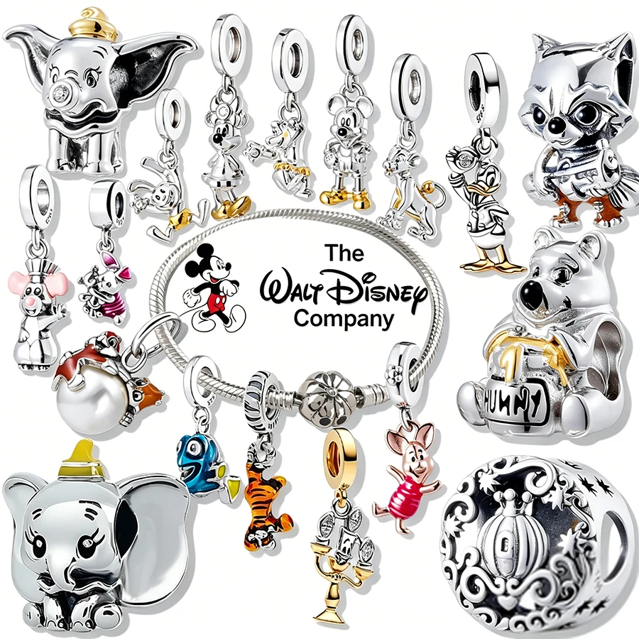 Hot Sale Disney Cartoon 925 Silver Charms Beads,Cute Dumbo Mickey Winnie Piglet Beads, DIY Jewelry Gifts For Women Girls.
Hot Sale Disney Cartoon 925 Silver Charms Beads,Cute Dumbo Mickey Winnie Piglet Beads, DIY Jewelry Gifts For Women Girls.
