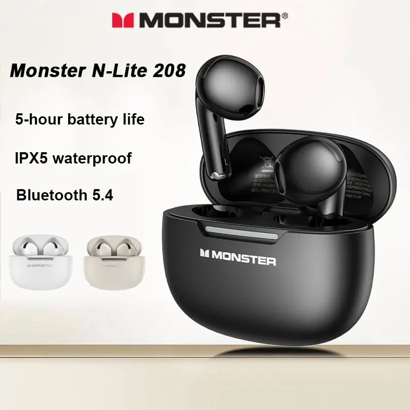 Monster N-lite 203, беспроводные Bluetooth-наушники-вкладыши, музыкальные наушники с шумоподавлением и микрофоном, игровые наушники с сенсорным управлением
Monster N-lite 203, беспроводные Bluetooth-наушники-вкладыши, музыкальные наушники с шумоподавлением и микрофоном, игровые наушники с сенсорным управлением