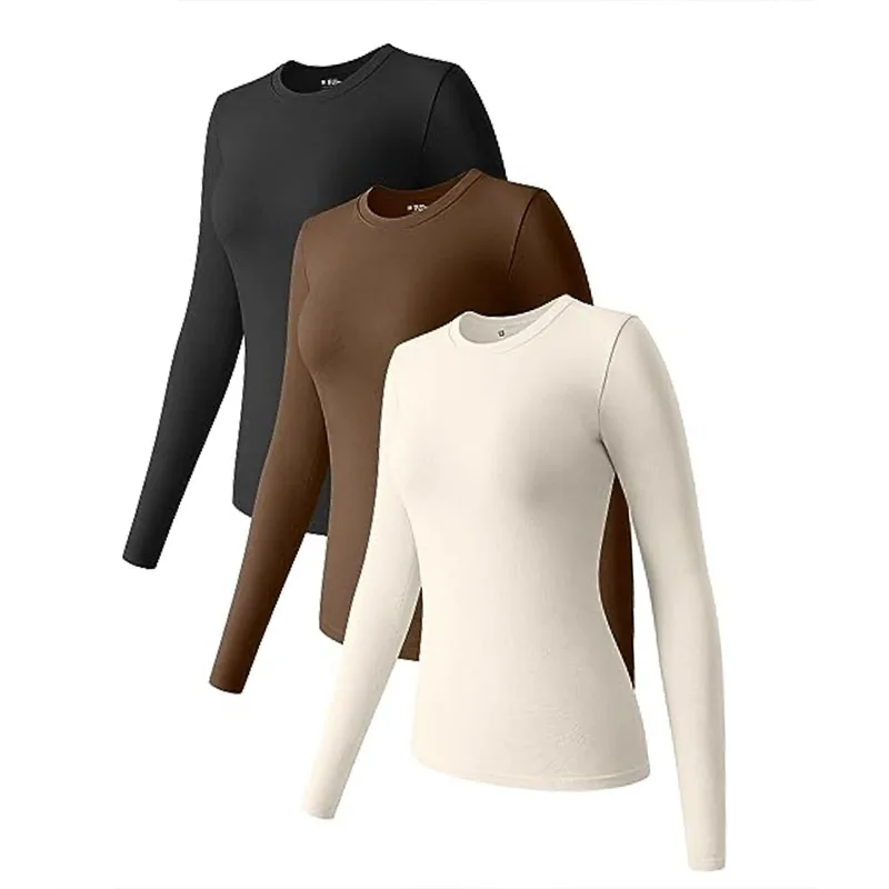 Women's solid color round neck solid color autumn and winter loose knitted wool casual long sleeved base pullover tight top
Women's solid color round neck solid color autumn and winter loose knitted wool casual long sleeved base pullover tight top