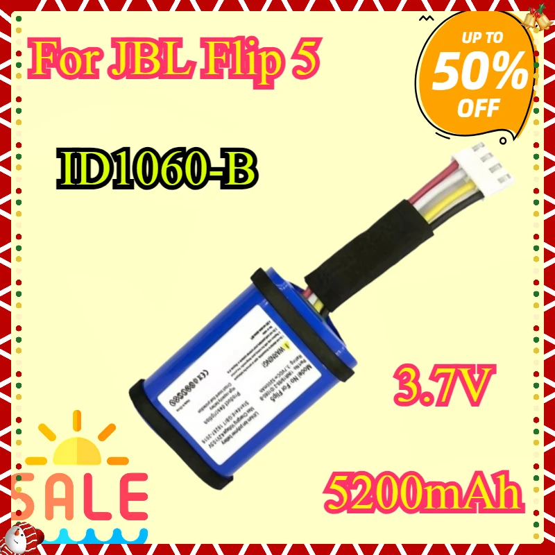 New Replacement Battery ID1060-B For JBL Flip 5 Flip5 4800mAh Bluetooth Outdoor Speaker Batteries
New Replacement Battery ID1060-B For JBL Flip 5 Flip5 4800mAh Bluetooth Outdoor Speaker Batteries