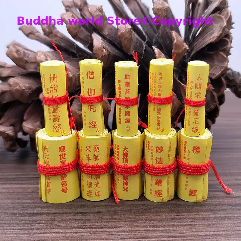 10 style BUDDHA GUAN YIN Tathagata Heart Sutra Shurangama Toroni Mantra MINI Scriptures Paper roll amulet talisman Temple Abbot
10 style BUDDHA GUAN YIN Tathagata Heart Sutra Shurangama Toroni Mantra MINI Scriptures Paper roll amulet talisman Temple Abbot
