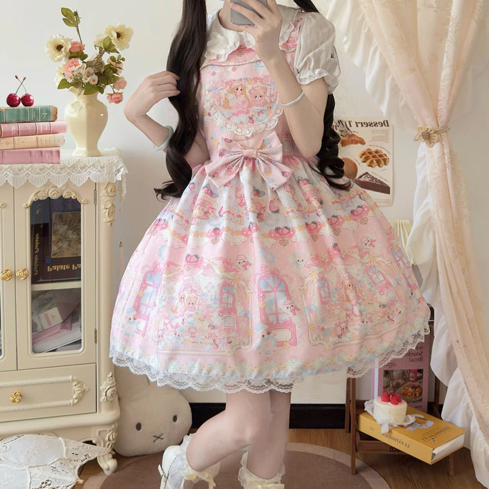 Sweet and cute bow jsk dress slimming puffy skirt Adorable Sweet Backless Dress for Daily Wear, Versatile and Perfect for Summer
Sweet and cute bow jsk dress slimming puffy skirt Adorable Sweet Backless Dress for Daily Wear, Versatile and Perfect for Summer
