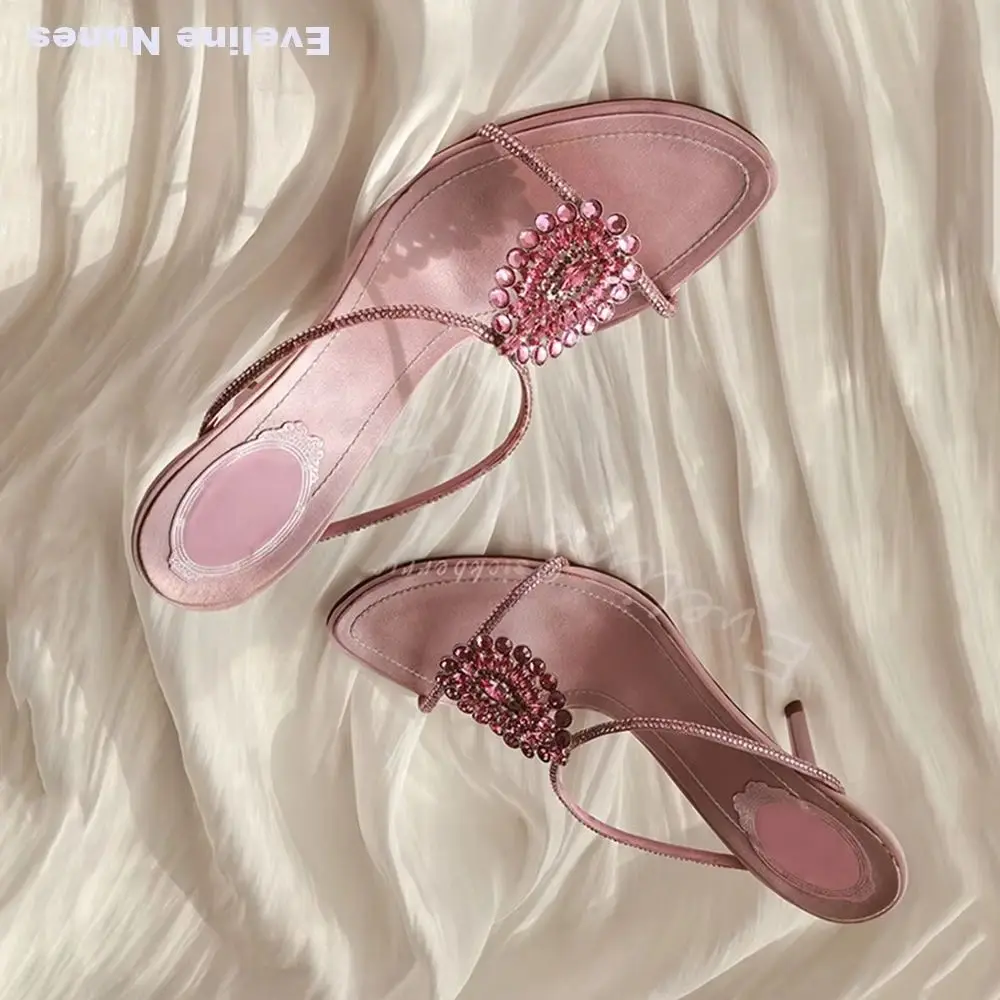 2026 New Rhinestone Gemstone Sandals/Slides Women Luxury Double-banded Stiletto Slides Fashion Design Pink Thin Strap Sandals
2026 New Rhinestone Gemstone Sandals/Slides Women Luxury Double-banded Stiletto Slides Fashion Design Pink Thin Strap Sandals