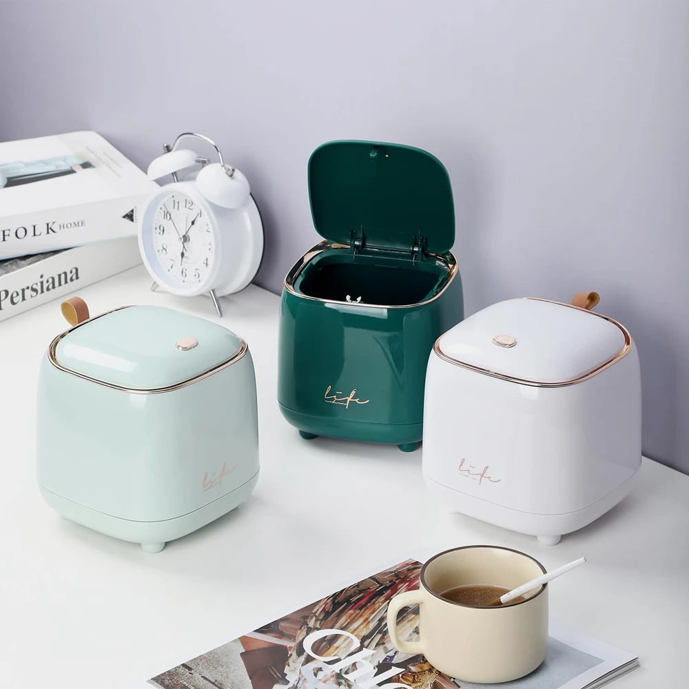 Mini Cute Pressing Desktop Trash Can Double-layer Coffee Table Bomb Cover Bedroom Office Small Storage Bucket Rubbish Dustbin
Mini Cute Pressing Desktop Trash Can Double-layer Coffee Table Bomb Cover Bedroom Office Small Storage Bucket Rubbish Dustbin