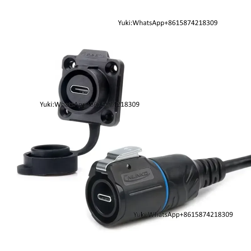 New Style Cnlinko LP16 Type C Waterproof Cable Connector High-Speed Data Transmission Custom Length 0.5M 1M USB Fast Charging
New Style Cnlinko LP16 Type C Waterproof Cable Connector High-Speed Data Transmission Custom Length 0.5M 1M USB Fast Charging