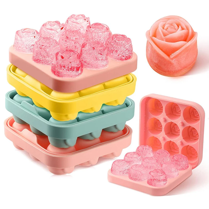 3D Rose Ice Molds 9 Holes Ice Cube Tray Mold Flower Shape Silicone Icy Mold Ball Maker Kitchen Bar Utensils Tool Accessories
3D Rose Ice Molds 9 Holes Ice Cube Tray Mold Flower Shape Silicone Icy Mold Ball Maker Kitchen Bar Utensils Tool Accessories