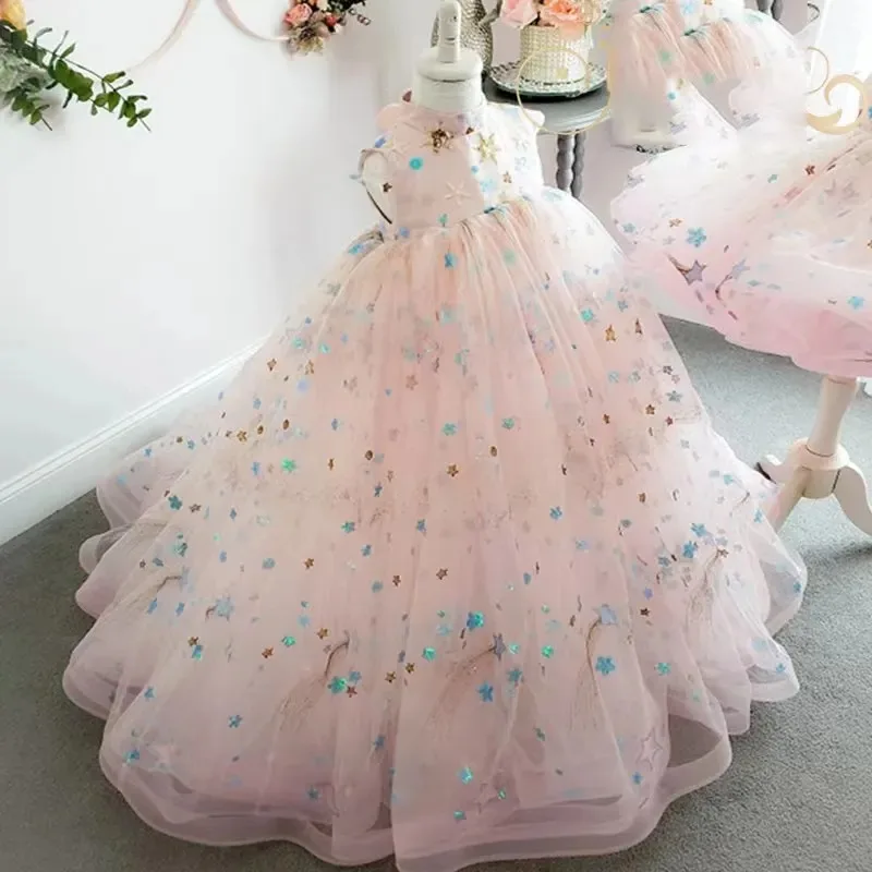 Princess Flower Girl Dress for Wedding Shining Star Sleeveless Baby Birthday Prom Dresses Princess First Holy Communion Gowns
Princess Flower Girl Dress for Wedding Shining Star Sleeveless Baby Birthday Prom Dresses Princess First Holy Communion Gowns