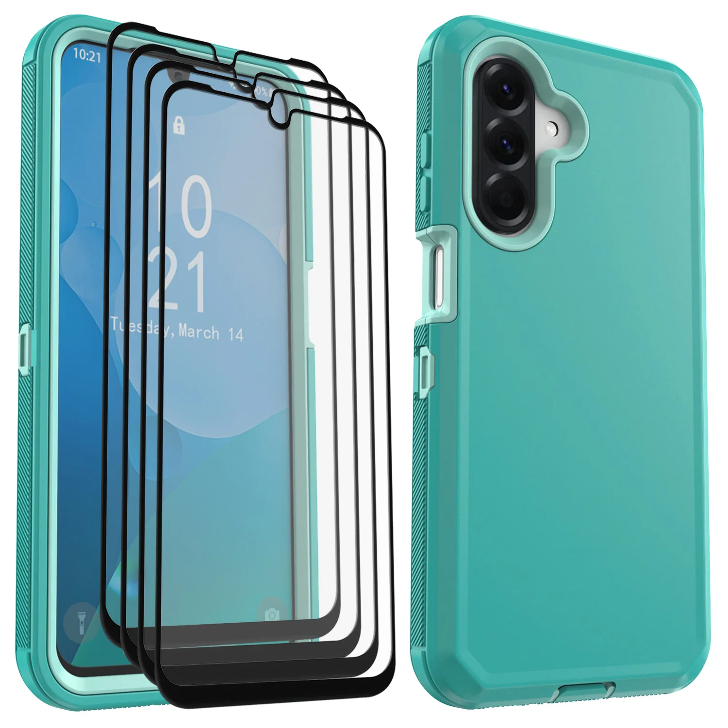 Темно-зеленый чехол для Samsung Galaxy A17 5G, противоударный гибридный 3-слойный чехол с 4 шт., прозрачные защитные пленки из закаленного стекла
Темно-зеленый чехол для Samsung Galaxy A17 5G, противоударный гибридный 3-слойный чехол с 4 шт., прозрачные защитные пленки из закаленного стекла