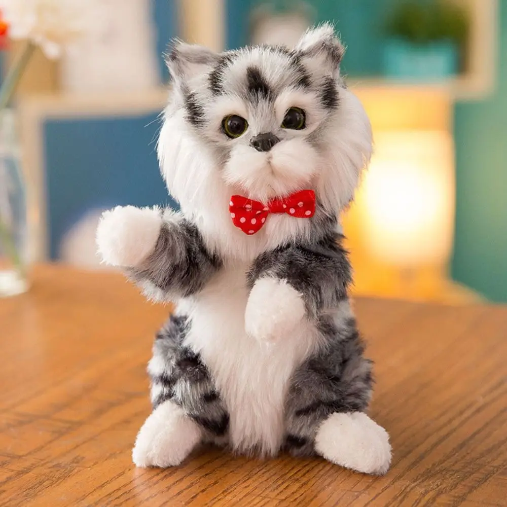 PP Cotton Simulation Cat Plush Toys with Sound Interactive Soft Stuffed Kitten Model Cartoon Comfortable
PP Cotton Simulation Cat Plush Toys with Sound Interactive Soft Stuffed Kitten Model Cartoon Comfortable