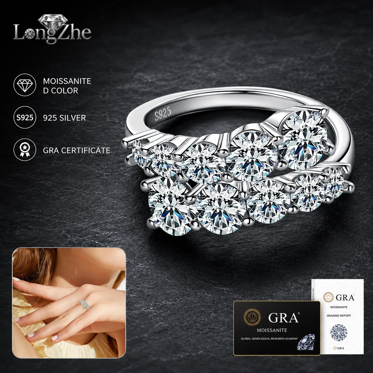 S925 Sterling Silver Moissanite Open Ring Women Twisted Bypass Double Head Ring Gold White Fashion Luxury Jewelry Gift
S925 Sterling Silver Moissanite Open Ring Women Twisted Bypass Double Head Ring Gold White Fashion Luxury Jewelry Gift