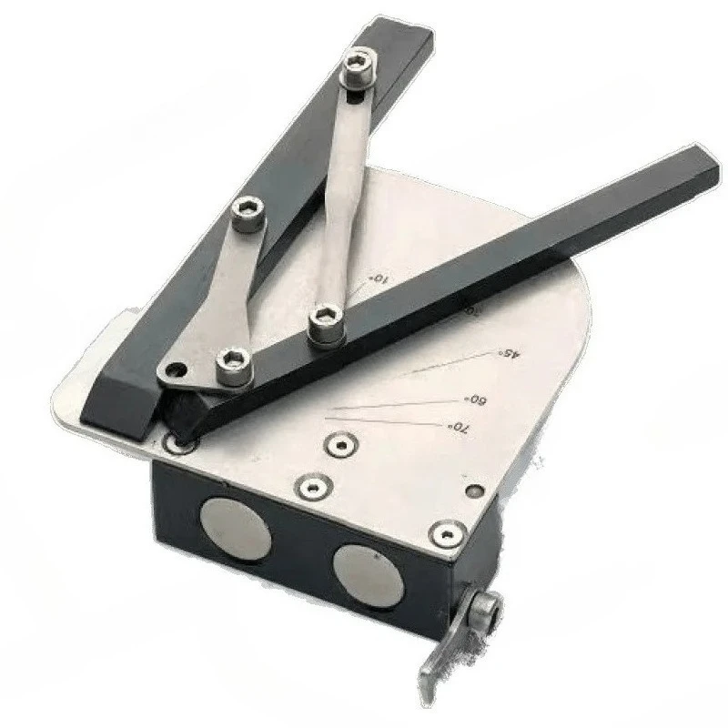 Auxiliary tool for sheet metal bending Press brake front support magnetic angle positioning artifact
Auxiliary tool for sheet metal bending Press brake front support magnetic angle positioning artifact