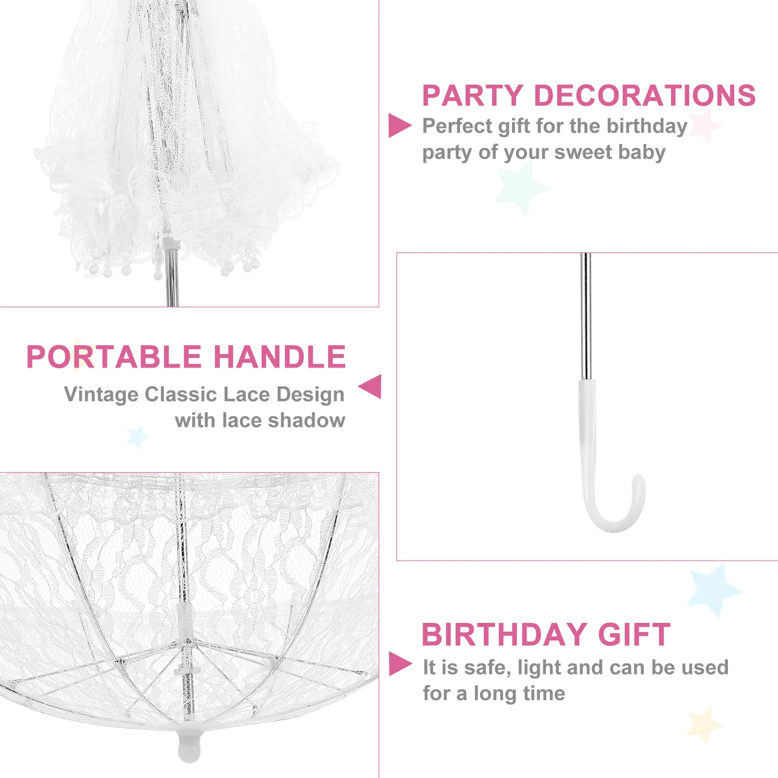 Mini Dance Decorative Umbrella White Lace Lightweight Parasol for Stage Performance Photo Prop Accessory
Mini Dance Decorative Umbrella White Lace Lightweight Parasol for Stage Performance Photo Prop Accessory