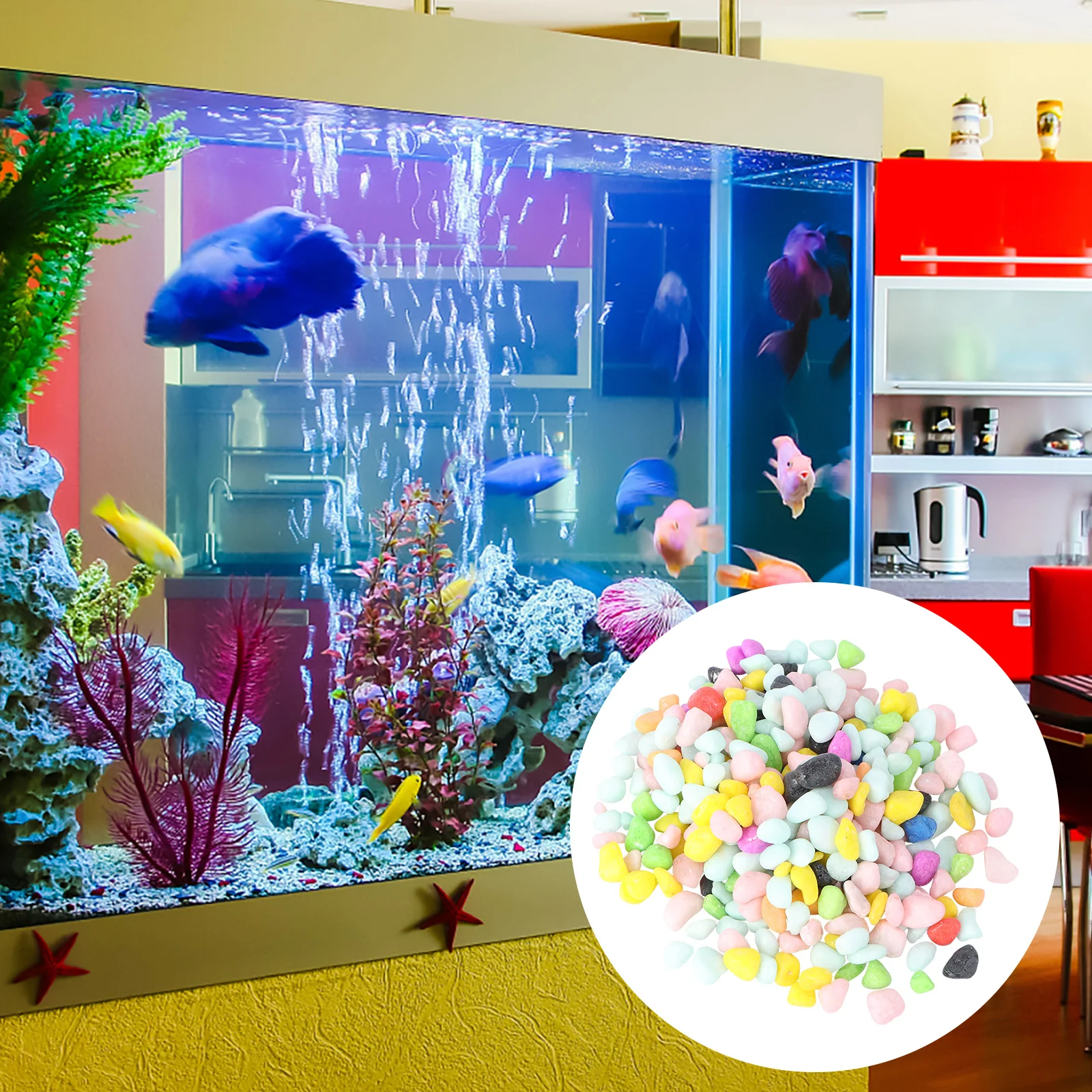 1 Pack Fish Tank Decor Stones Colorful Pebbles Aquarium Landscaping Garden Pool Decor Natural Non-Fading Potted Plant Pot Stone
1 Pack Fish Tank Decor Stones Colorful Pebbles Aquarium Landscaping Garden Pool Decor Natural Non-Fading Potted Plant Pot Stone
