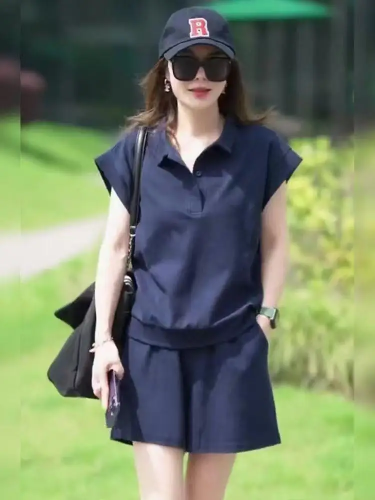 Versatile 2026 Summer New Large Size Casual Fashion Neck T-Shirt Sports Shorts Two-Piece Set Women Breathable Cotton Sho...
Versatile 2026 Summer New Large Size Casual Fashion Neck T-Shirt Sports Shorts Two-Piece Set Women Breathable Cotton Sho...