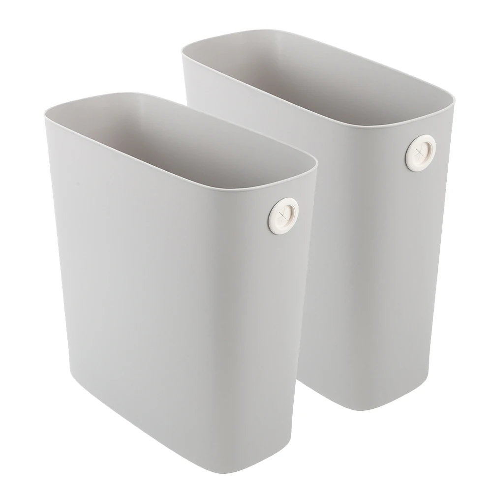2pcs Slim Plastic Trash Can For Bathroom Bedroom Office Narrow Garbage Bin Household Reusable Easy Clean Large Opening Grey
2pcs Slim Plastic Trash Can For Bathroom Bedroom Office Narrow Garbage Bin Household Reusable Easy Clean Large Opening Grey