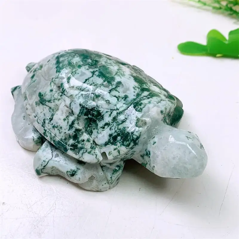 12.4CM Natural Moss Agate Turtle Carving Animal Leopard Carving Room Decor Home Decoration Accessories Gift 1pcs
12.4CM Natural Moss Agate Turtle Carving Animal Leopard Carving Room Decor Home Decoration Accessories Gift 1pcs