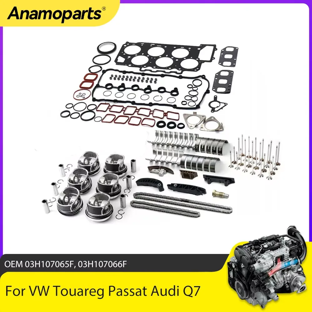 Engine Parts Rebuild Gasket Set Piston Timing Chain Kit Fit 3.6 L GAS For VW Touareg Passat Audi Porsche Cayenne Q7 VR6 3.6L
Engine Parts Rebuild Gasket Set Piston Timing Chain Kit Fit 3.6 L GAS For VW Touareg Passat Audi Porsche Cayenne Q7 VR6 3.6L