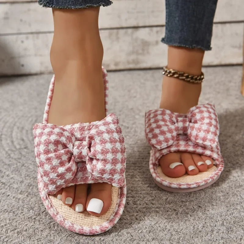 Shoes Female 2025 hot Sale Indoor Women’s Open Toe Slippers Round Toe Light Plus Size Bow Tie Slippers for Daily Comfortable
Shoes Female 2025 hot Sale Indoor Women’s Open Toe Slippers Round Toe Light Plus Size Bow Tie Slippers for Daily Comfortable