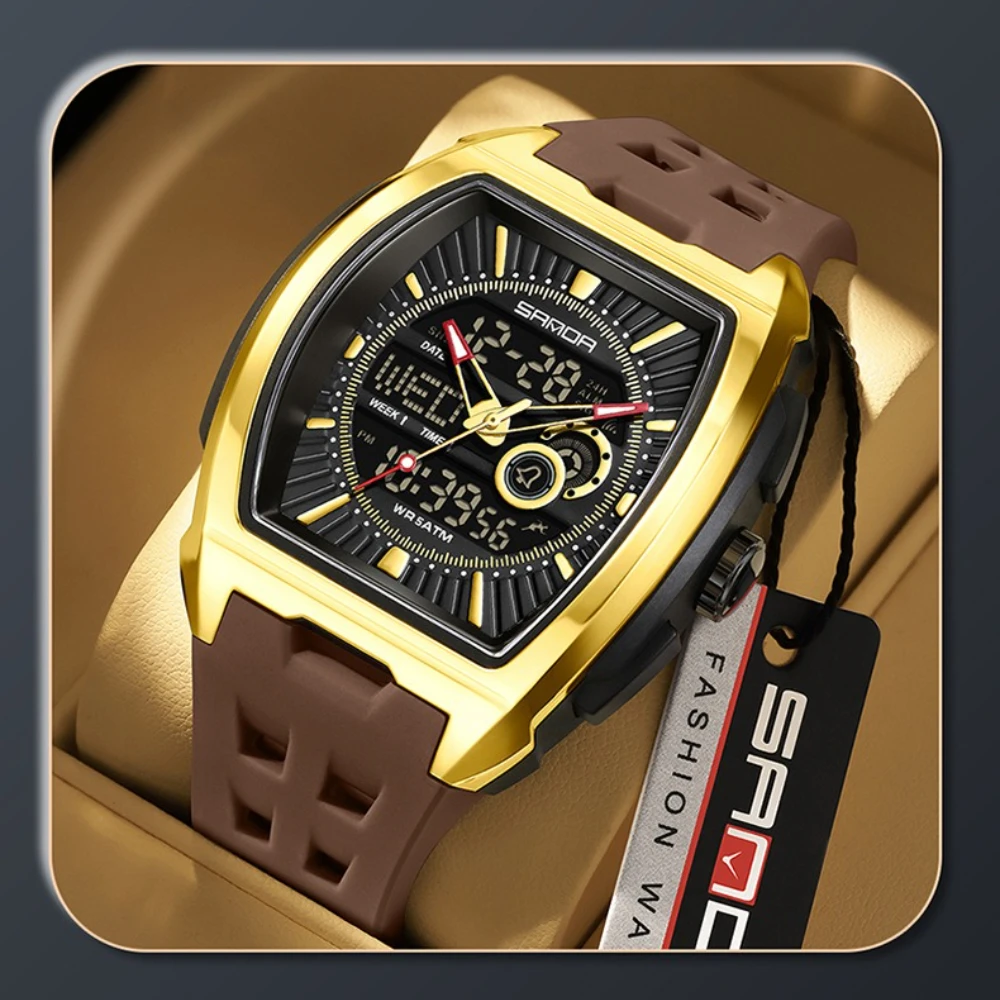 SANDA 5118 Fashion Sports Waterproof Multi Functional Watch Luminous Chronograph Calendar Dual Display Quartz Men's Watch Часы
SANDA 5118 Fashion Sports Waterproof Multi Functional Watch Luminous Chronograph Calendar Dual Display Quartz Men's Watch Часы