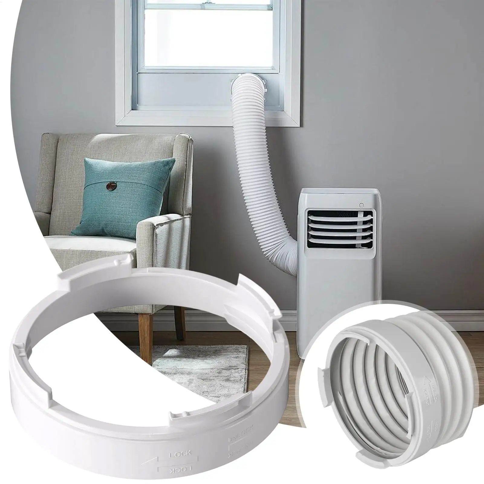 Universal Portable AC Round Exhaust Hose Coupler Secure Fit Adapter for Dorm Room Apartment Home Small Space Living Bedroom
Universal Portable AC Round Exhaust Hose Coupler Secure Fit Adapter for Dorm Room Apartment Home Small Space Living Bedroom