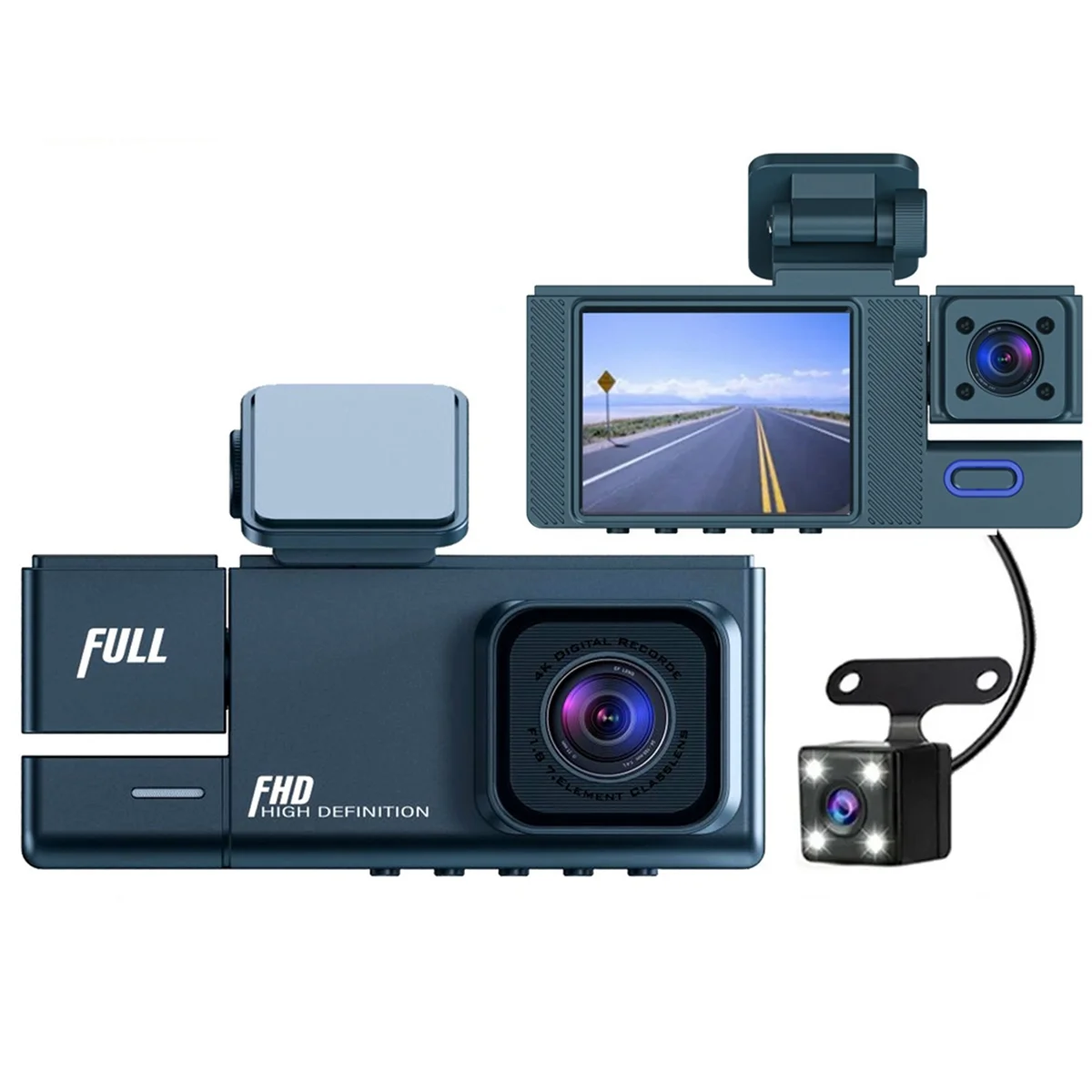 ABHW HD 1080P Car Recorder Car 2 Inches Display Three Lenses with the Same Display with Reverse Image Car DVR Recorder
ABHW HD 1080P Car Recorder Car 2 Inches Display Three Lenses with the Same Display with Reverse Image Car DVR Recorder