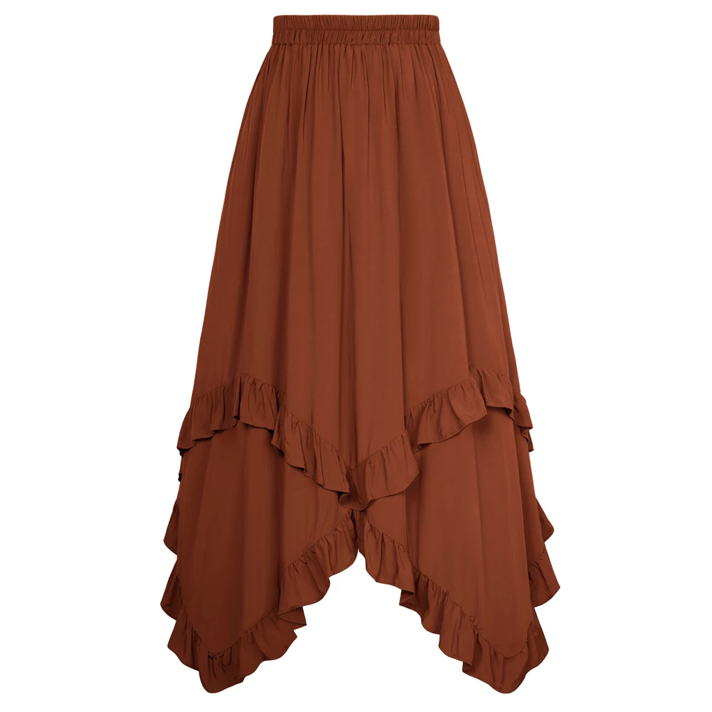 SD Women Renaissance Irregular Hem Swing Skirt Elastic Waist A-Line Maxi Skirt
SD Women Renaissance Irregular Hem Swing Skirt Elastic Waist A-Line Maxi Skirt
