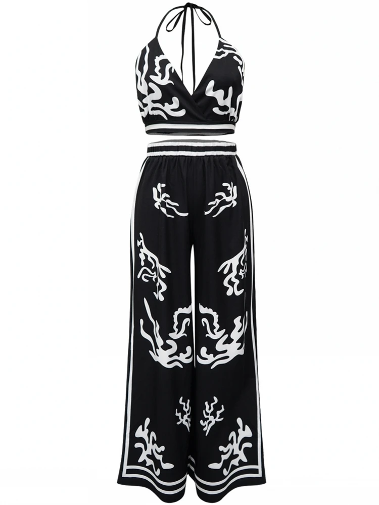2 Piece Women Set 2025 Spring Summer Sleeveless Tops And Split Pants Suits Outfits Fashion Matching Sets Outfit Tracksuits
2 Piece Women Set 2025 Spring Summer Sleeveless Tops And Split Pants Suits Outfits Fashion Matching Sets Outfit Tracksuits