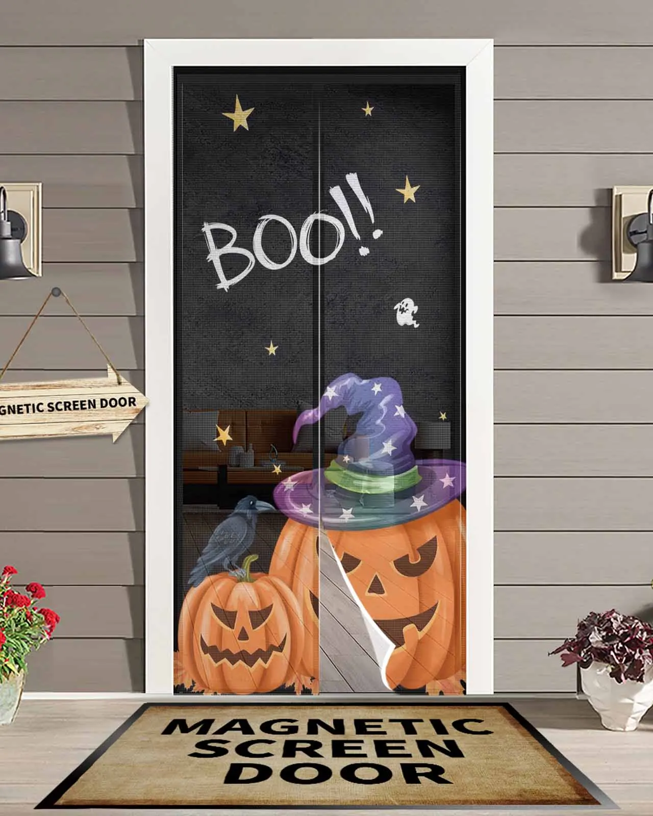 Halloween BOO Pumpkins Ghosts Magnetic Door Curtain Living Room Bedroom Home Anti-mosquito Screen Door Curtain
Halloween BOO Pumpkins Ghosts Magnetic Door Curtain Living Room Bedroom Home Anti-mosquito Screen Door Curtain