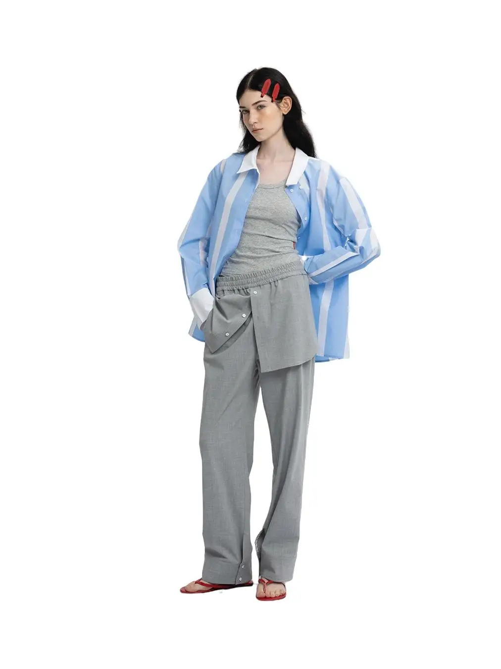 High-End ey irt-Sle Midi Skirt Pants with Slits Original Design Women's Spring Faion Casual Trousers for Ladies
High-End ey irt-Sle Midi Skirt Pants with Slits Original Design Women's Spring Faion Casual Trousers for Ladies