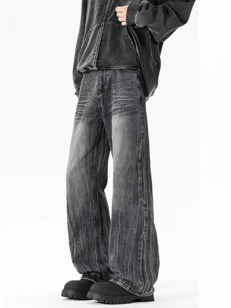 American High Street Vibe Fce Lined Flared Jeans Men's Loose Straight Leg Waed Retro Slimming Long Trousers
American High Street Vibe Fce Lined Flared Jeans Men's Loose Straight Leg Waed Retro Slimming Long Trousers