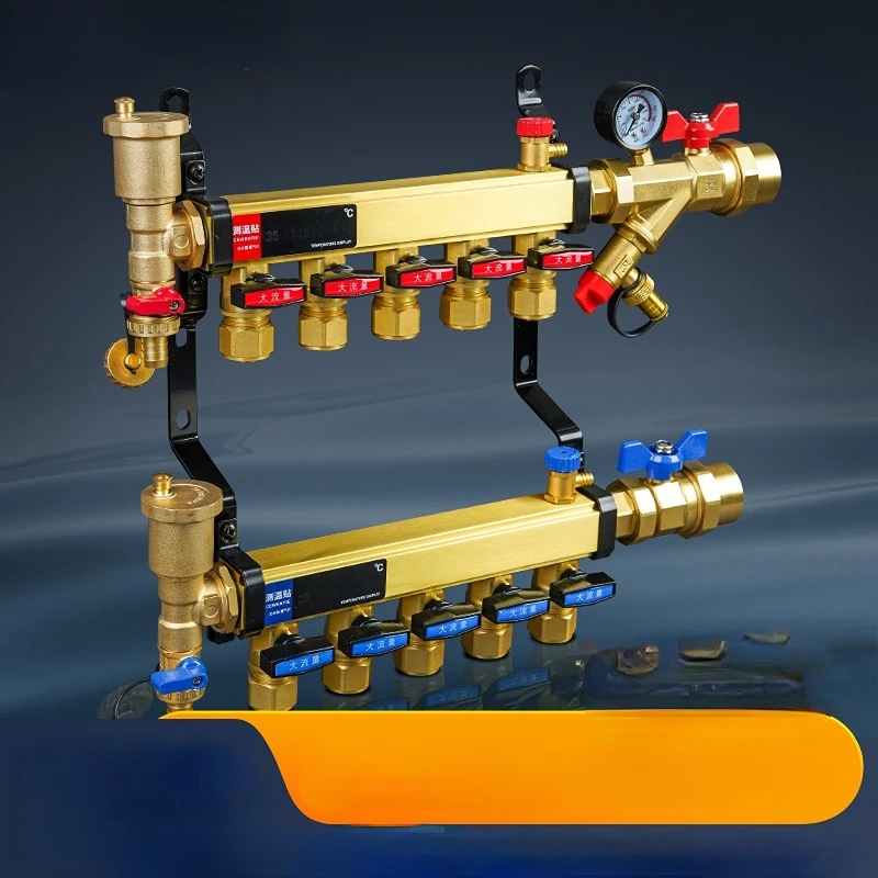 Copper Integrated Floor Heating Large Flow Water Distributor Household Geothermal Valve Accessories Full Set
Copper Integrated Floor Heating Large Flow Water Distributor Household Geothermal Valve Accessories Full Set
