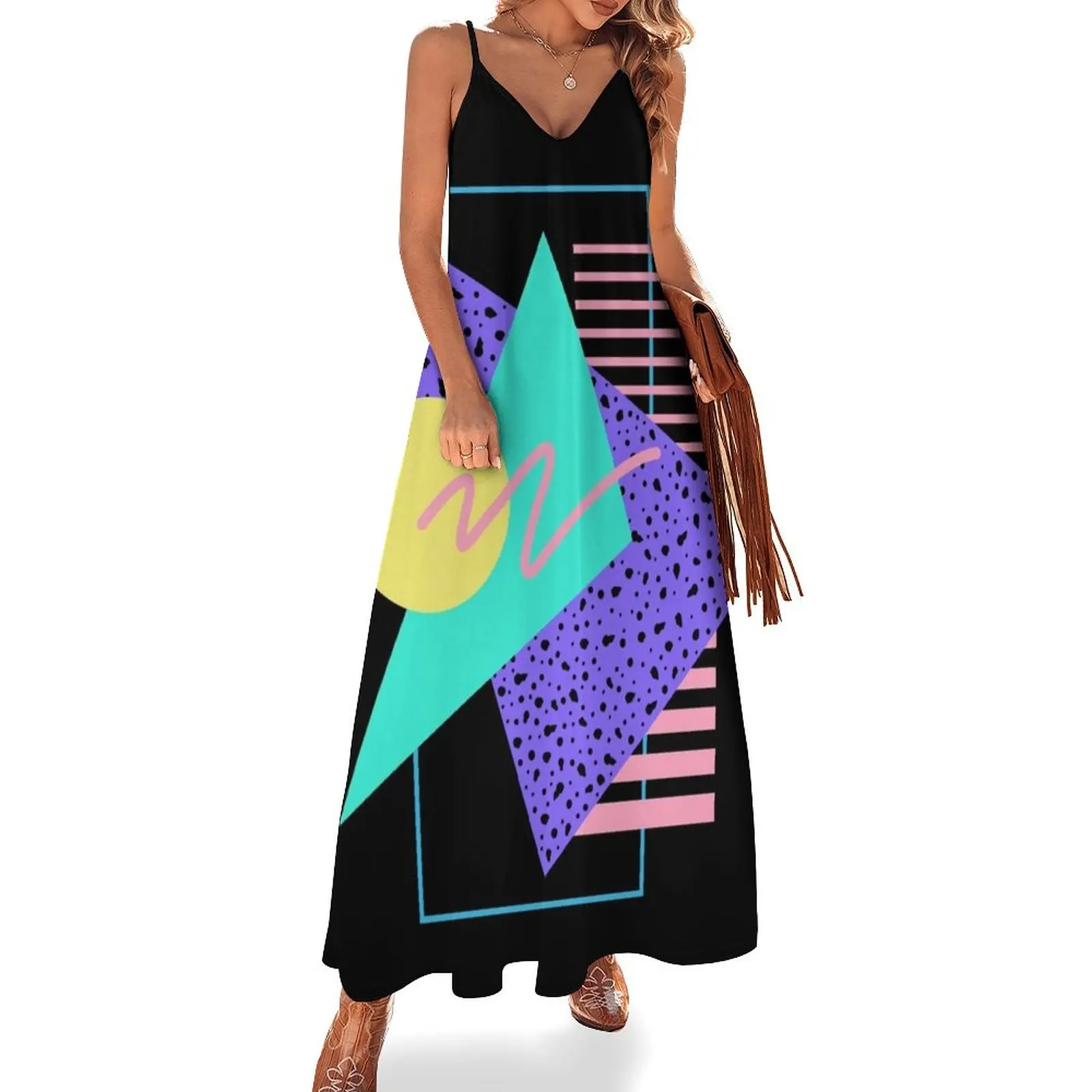 Memphis Pattern 112 - Retro 90s / 80s Sleeveless Dress Elegant gowns dress women elegant luxury Dress
Memphis Pattern 112 - Retro 90s / 80s Sleeveless Dress Elegant gowns dress women elegant luxury Dress