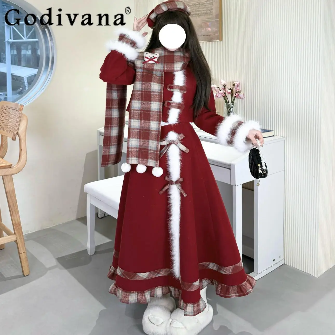 2025 Autumn Winter New Japanese Original Lolita Sweet Plaid Set Warm Woolen Coat Long Skirt Set
2025 Autumn Winter New Japanese Original Lolita Sweet Plaid Set Warm Woolen Coat Long Skirt Set