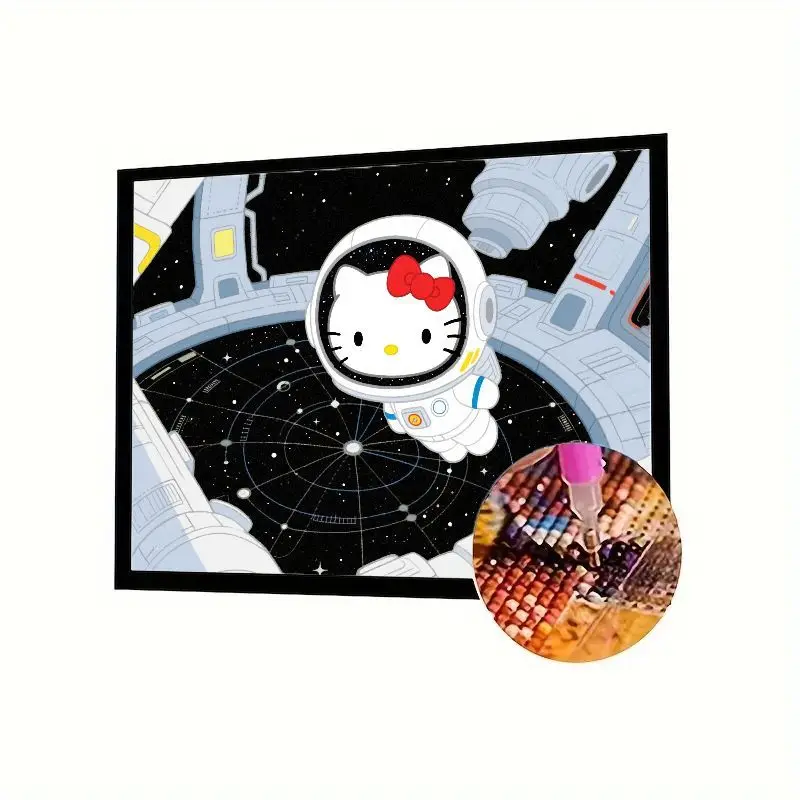 1 шт. 5D DIY Hello Kitty Astronaut Space Diamond Painting Kit - Полная дрель Милый мультяшный горный хрусталь Вышивка крестиком Искусство для 
1 шт. 5D DIY Hello Kitty Astronaut Space Diamond Painting Kit - Полная дрель Милый мультяшный горный хрусталь Вышивка крестиком Искусство для
