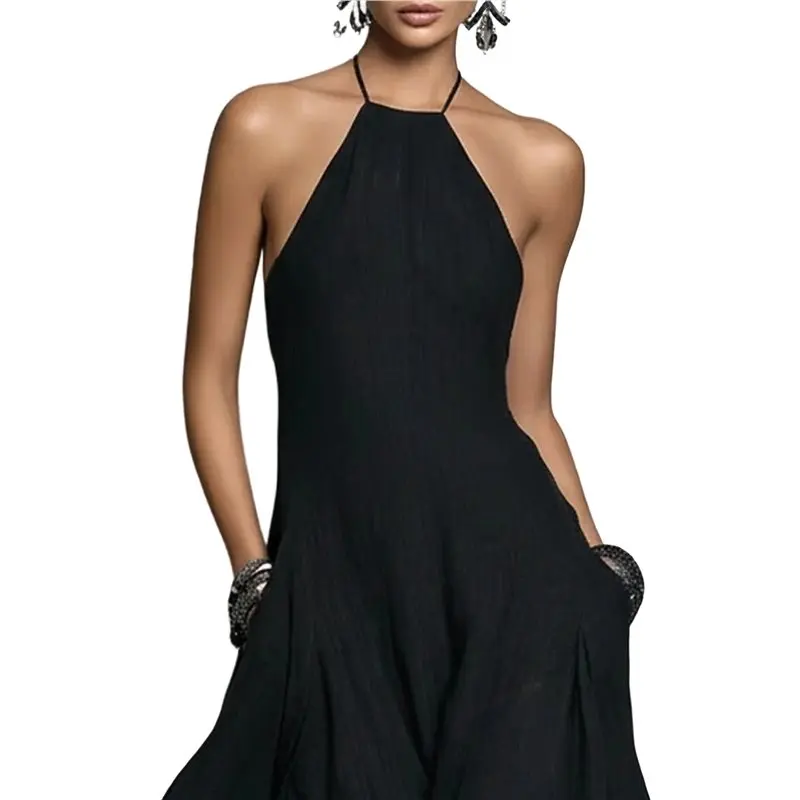 CYL-Women's Minimalist Halter Neck Backless Long Dress Elegant Summer Beach Vacation Maxi Dress
CYL-Women's Minimalist Halter Neck Backless Long Dress Elegant Summer Beach Vacation Maxi Dress