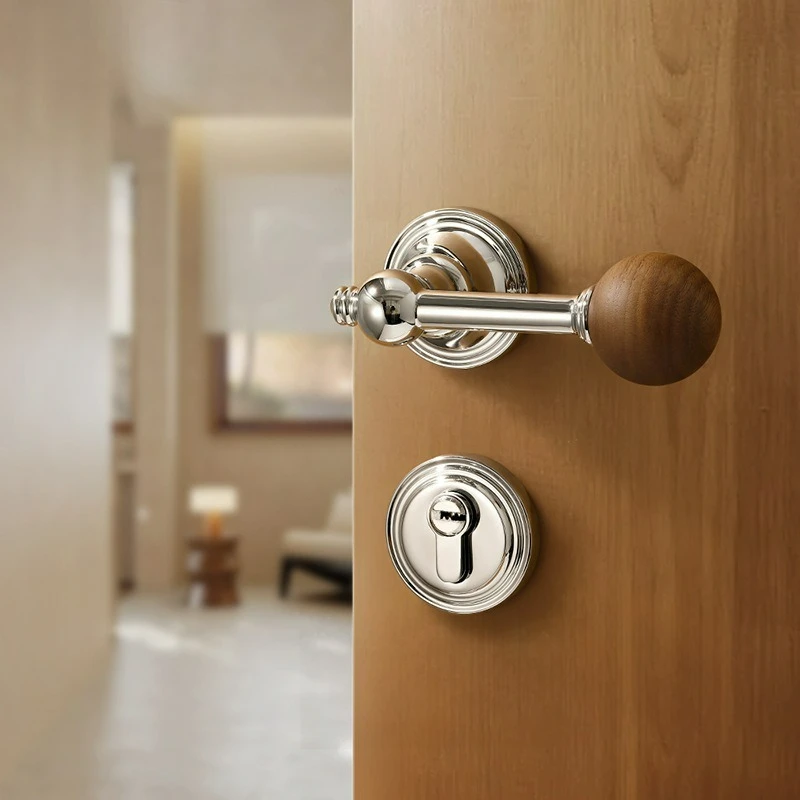 Bedroom Door with Antique Walnut Wood Vintage Door Handle, Quiet Interior/magnetic Wood Door Lock
Bedroom Door with Antique Walnut Wood Vintage Door Handle, Quiet Interior/magnetic Wood Door Lock